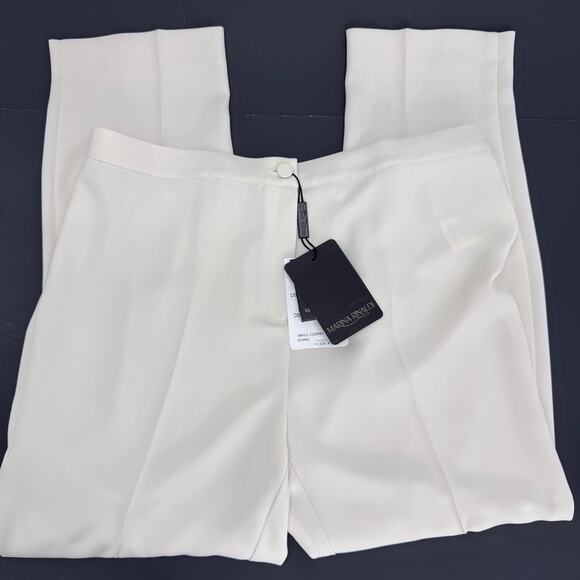 Marina Rinaldi Pants - NWT Marina Rinaldi High Waist Slim Pant White/Ivory sz 16 Neutral Capsule Office